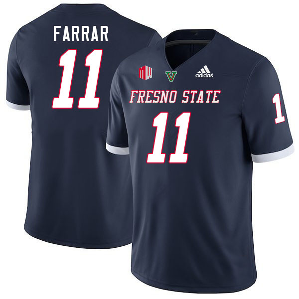 Fresno State Bulldogs #11 Jayon Farrar College Football Jerseys Stitched-Navy